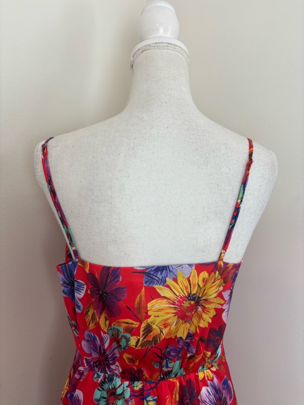 Milly LILLIANA FLORAL Cowl Neck Satin Midi Dress Size 8 - Picture 13 of 16